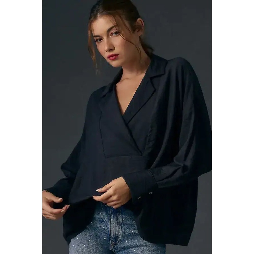 Anthropologie Dylon Long Sleeve Top